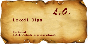 Lokodi Olga névjegykártya